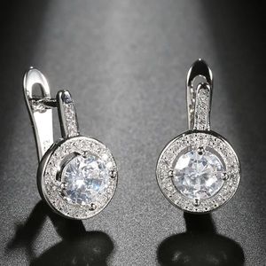 Sterling silver round stud earrings